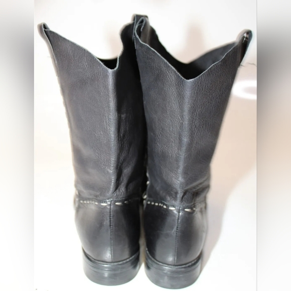 Dresselman Womens 39 9 Black Leather Top Stitched Western Cowboy Boots ♥️😍 - Picture 6 of 10